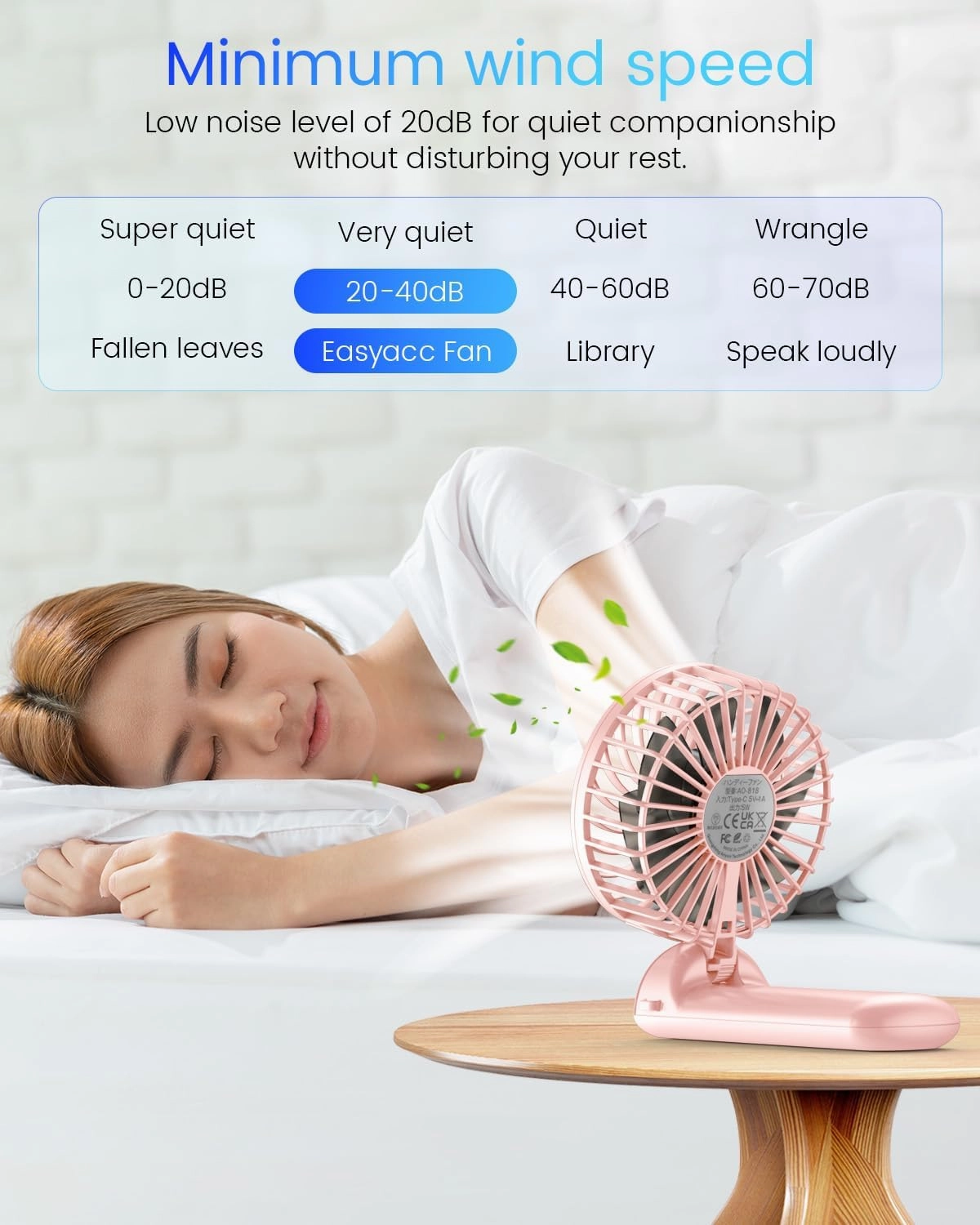 Portable Handheld Mini Fan Rechargeable: Small Hand Personal Foldable Fans 180 Adjustable 4 Speed Wind Cooling Air Blow for Travel Face lash Indoor Outdoor Office Camping Household Women Men Kid Pink