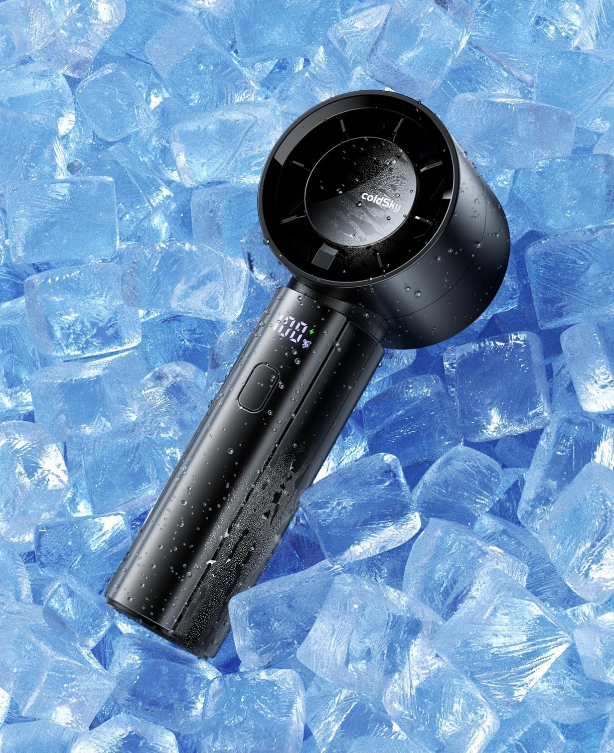 Portable Handheld Turbo Fan, 4000mAh Rechargeable High Speed Personal Fan With 5 Speeds, Small Cooling Fans With Digital Display For Women Outdoor, Travel, Vacation Mini handheld fan for personal cooling
