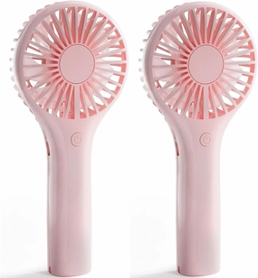 Portable Mini Fan - Powerful Personal Handheld Fan with 3 Speeds, Cute and Small, USB Rechargeable for Travel/Lash/Makeup/Outdoor/Home-2 Pack Mini handheld fan for personal cooling
