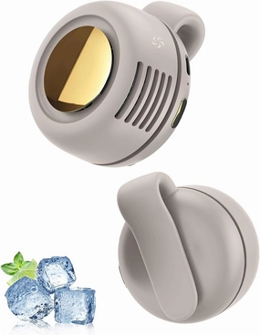 Portable Silent Mini Bladeless Electric Fan,Mini Whirlwind Fan for Waist Clip Fan(3-Speed),Hands-Free Neck Fan suitable for Outdoor & Travel & Office,Travel Accessories (White) Small bladeless fan for quiet cooling