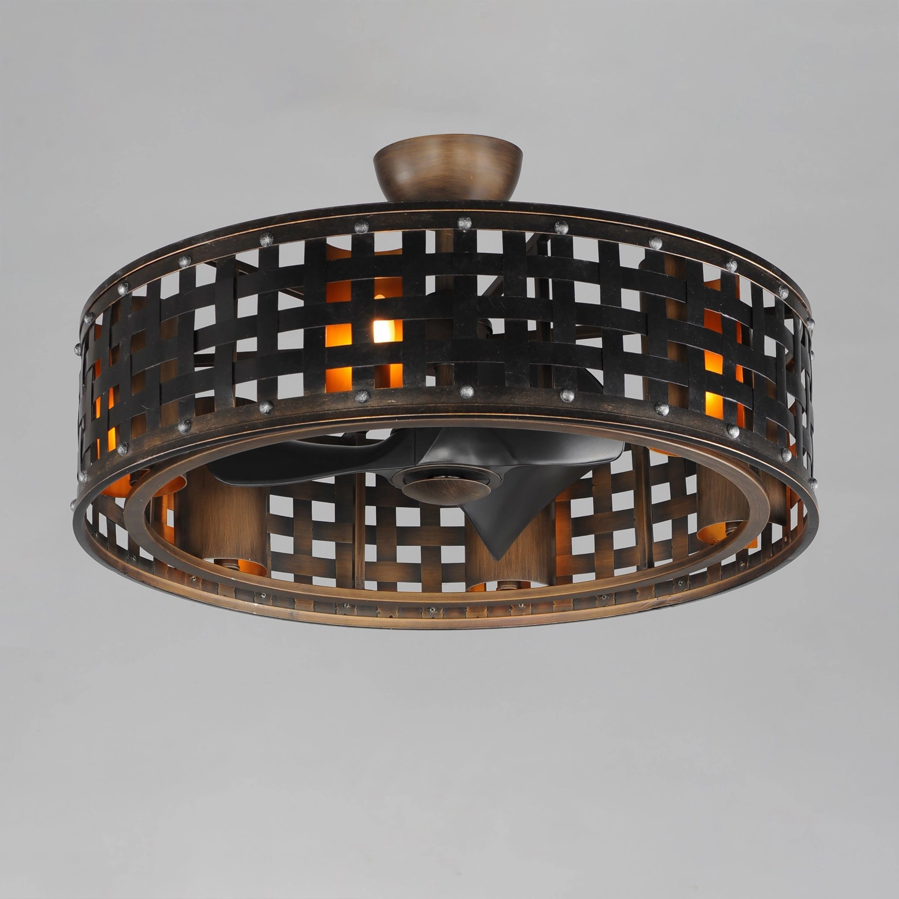 Portcullis 33" Wifi-Enabled Fandelight with LED Bulbs