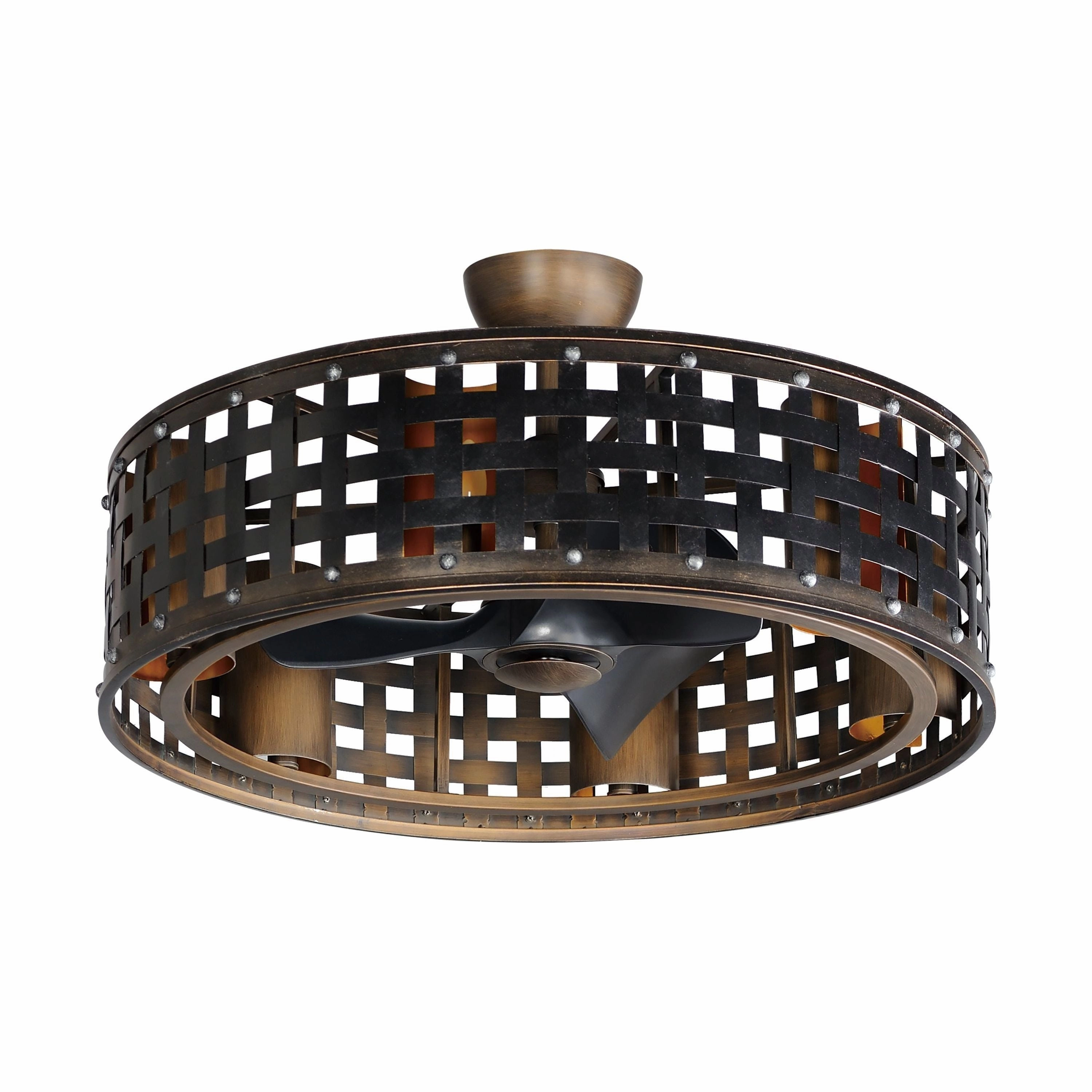 Portcullis 33" Wifi-Enabled Fandelight with LED Bulbs quiet ceiling fans with remote control