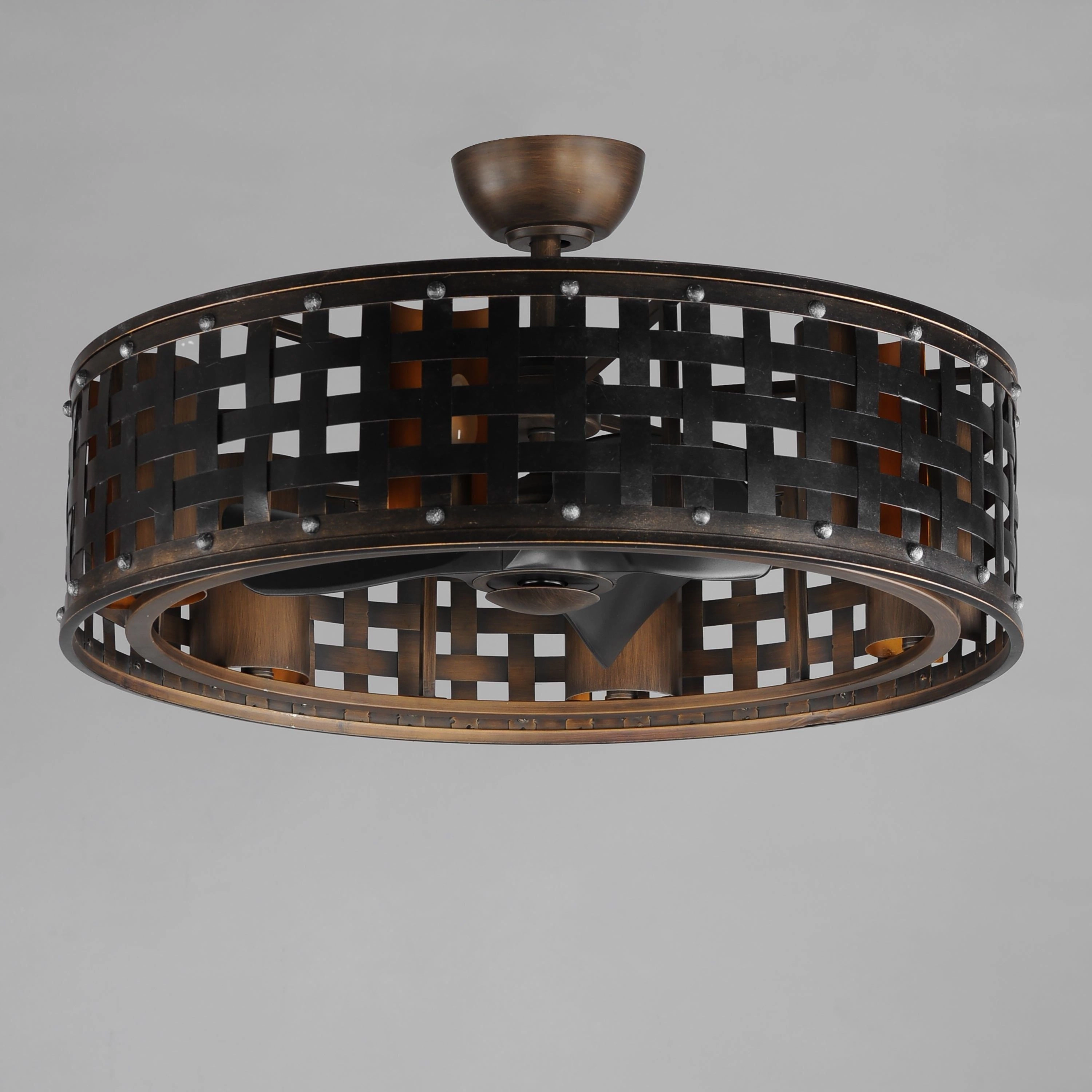 Portcullis 33" Wifi-Enabled Fandelight with LED Bulbs