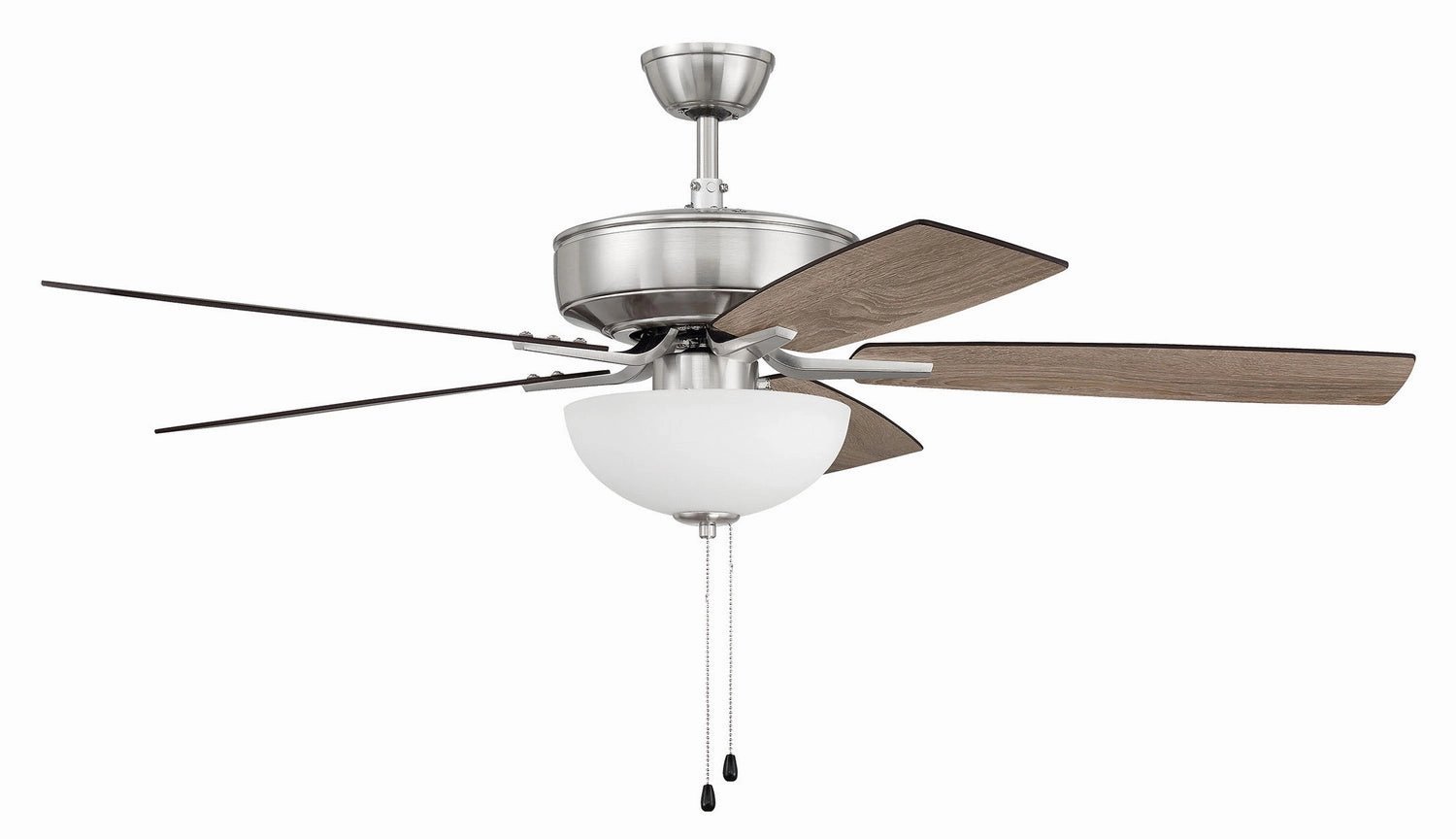 Pro Plus 211 52" Ceiling Fan in Brushed Polished Nickel low-noise indoor fans for peaceful settings