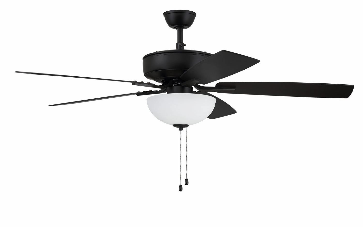 Pro Plus 211 52" Ceiling Fan in Flat Black compact indoor fans for apartment use