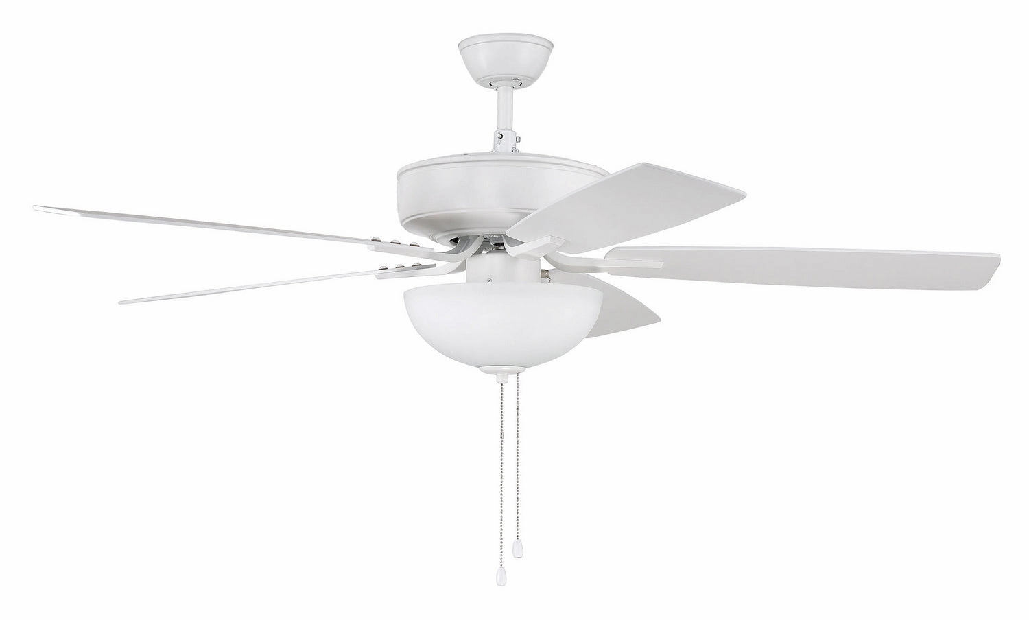 Pro Plus 211 52" Ceiling Fan in White Ceiling fan with adjustable speed settings