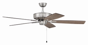 Pro Plus 52" Fan 52" Ceiling Fan in Brushed Polished Nickel Ceiling fan with adjustable speed settings