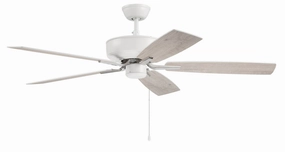 Pro Plus 52" Fan 52" Ceiling Fan in White/Polished Nickel Ceiling fan with adjustable speed settings