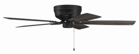 Pro Plus Hugger 52 52"Ceiling Fan Flat Black ifan smart fans for connected homes