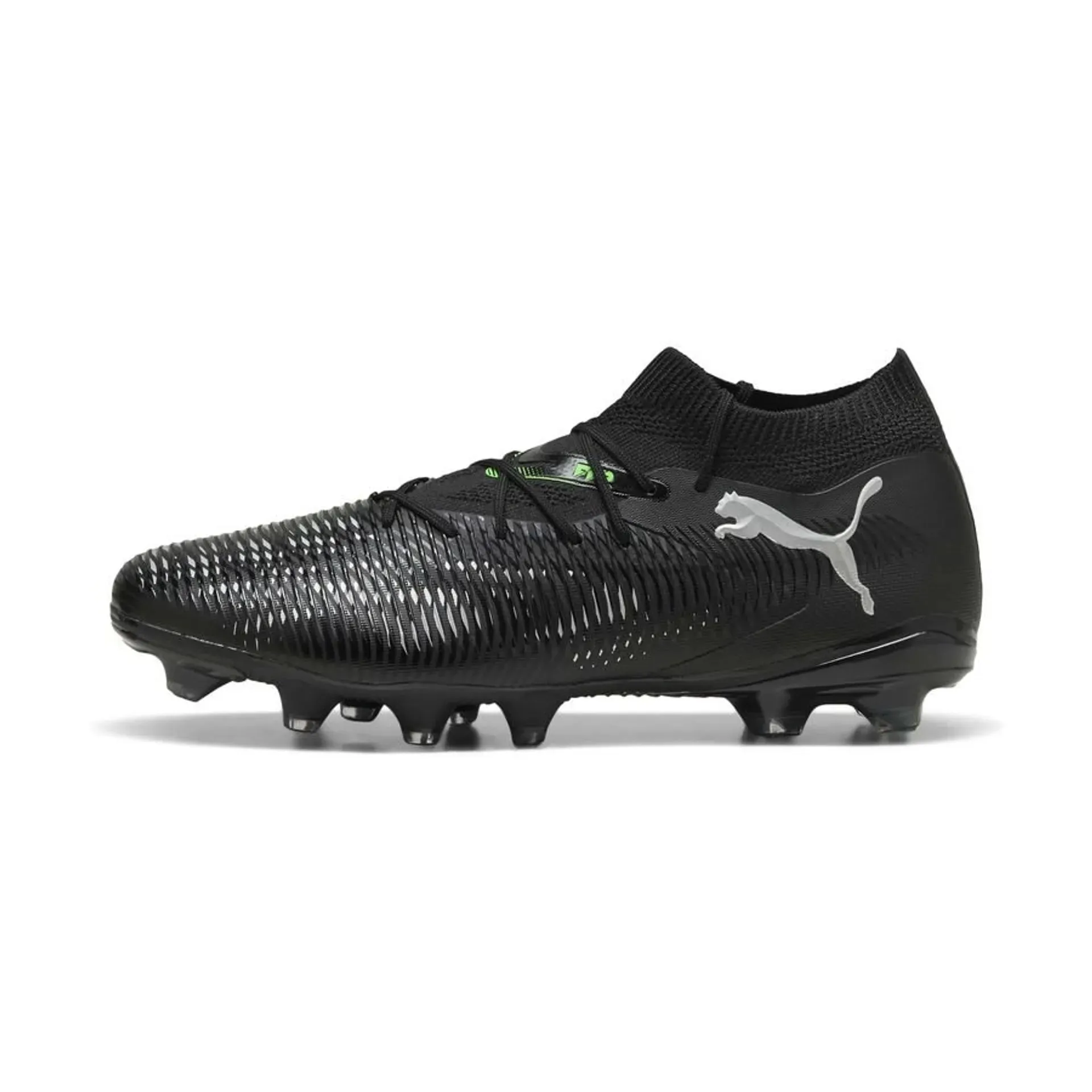 Puma Future 8 Match Firm Ground/ All Ground FG/AG Soccer Cleat - Puma Black/ Cool Light Gray