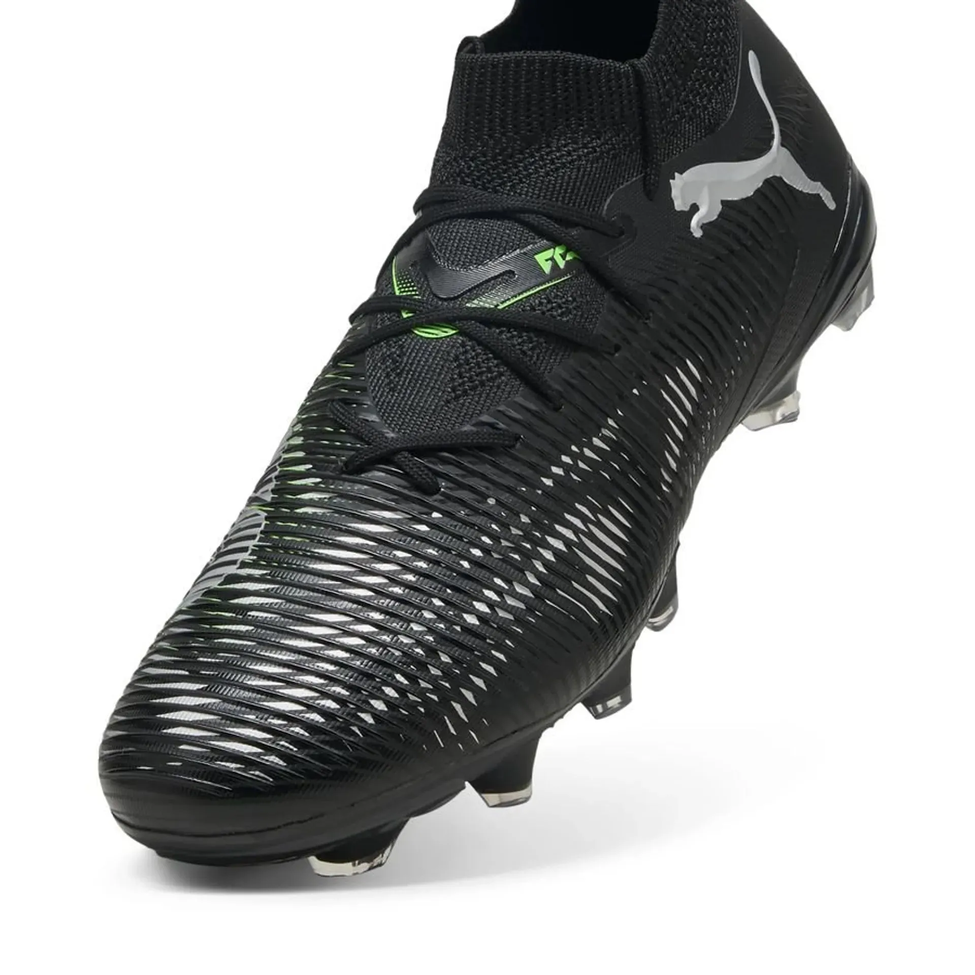 Puma Future 8 Match Firm Ground/ All Ground FG/AG Soccer Cleat - Puma Black/ Cool Light Gray