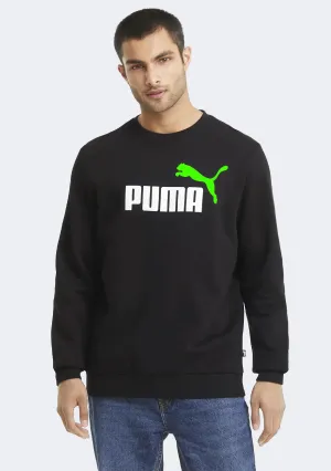 Puma Men's ESS  2 Colour Logo Crew Black/Green