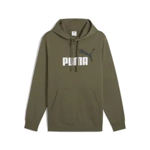 PUMA MEN'S ESSENTIALS BIG LOGO FLEECE GREEN HOODIE