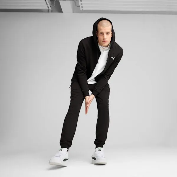 PUMA MEN'S ESSENTIALS FLEECE BLACK FULL ZIP JACKET