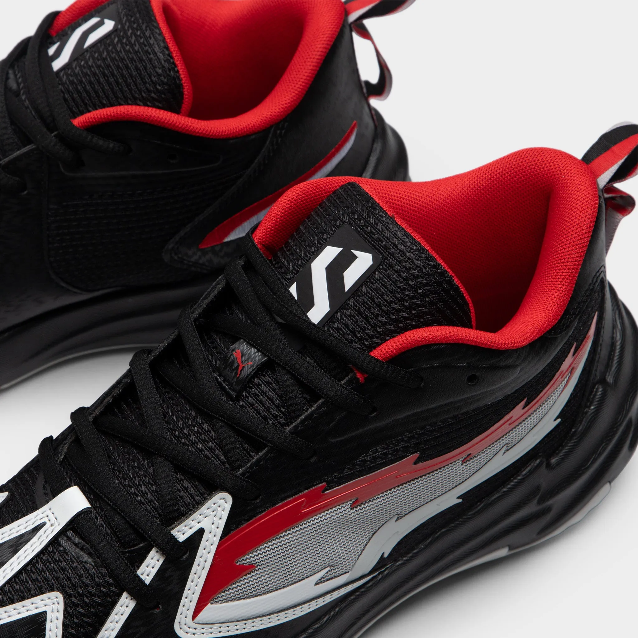 Puma Scoot Zeros Black / White - Red Puma Shoes