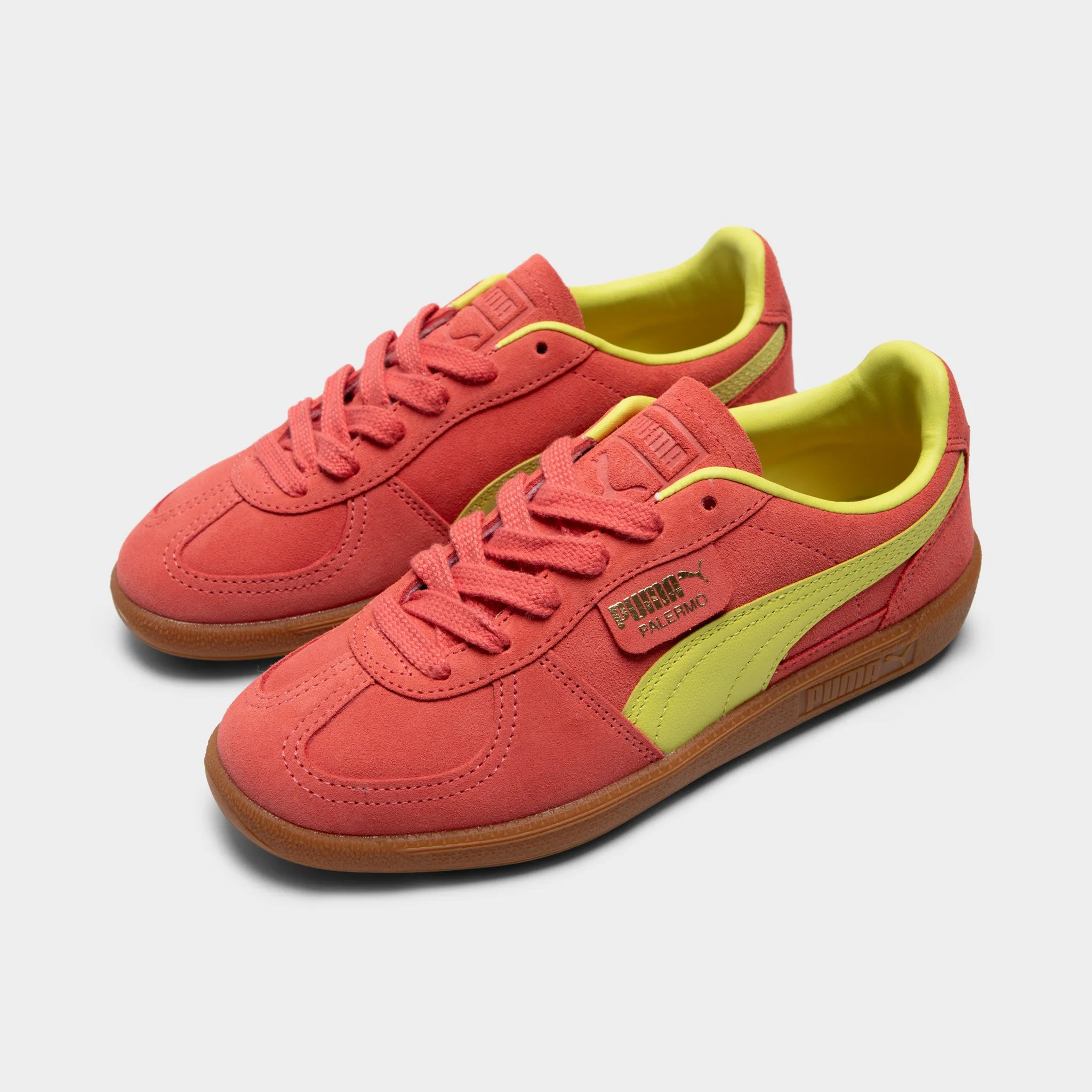 Puma Women's Palermo Salmon / Lime Sheen - Gum Puma Shoes