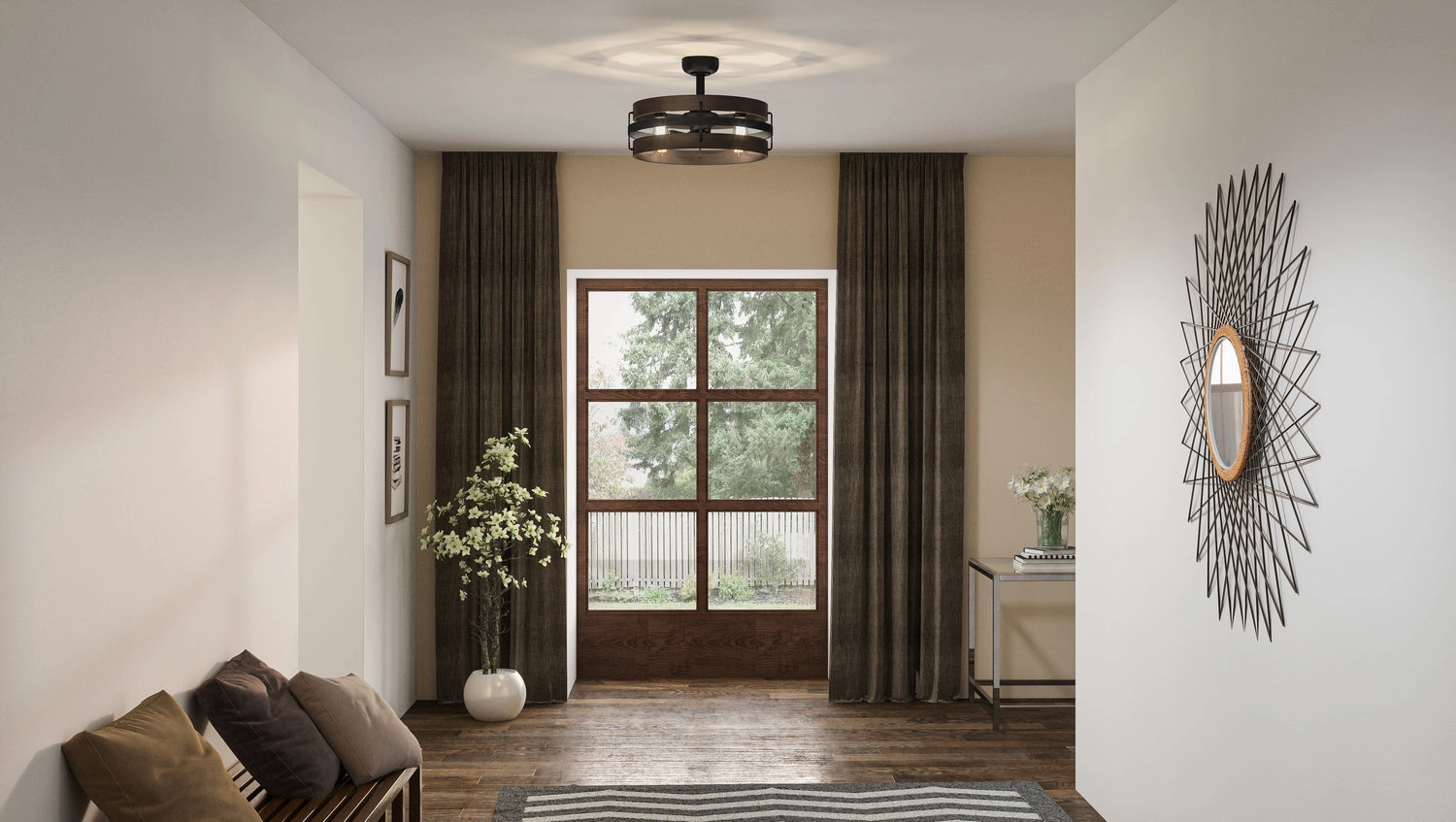 Quoizel Four Light Fandelier