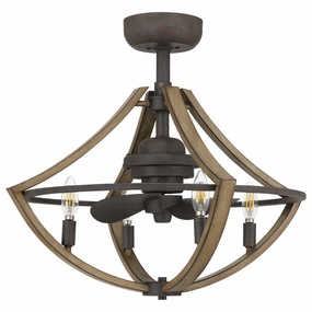 Quoizel Four Light Fandelier chandelier ceiling fans for elegant decor