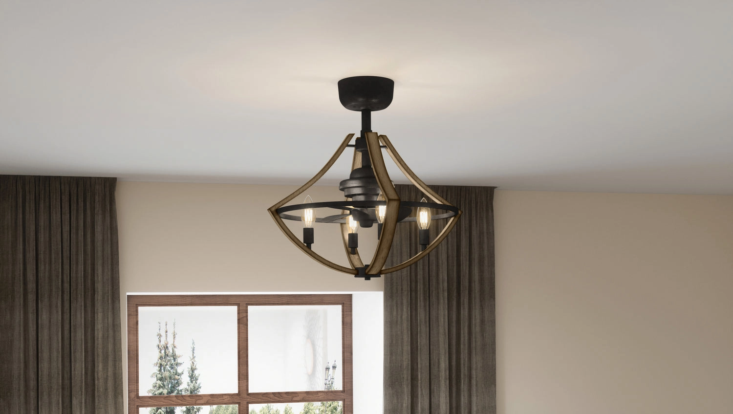 Quoizel Four Light Fandelier