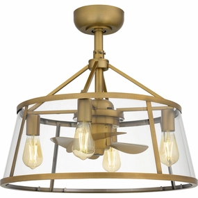Quoizel Four Light Fandelier chandelier ceiling fans for elegant decor