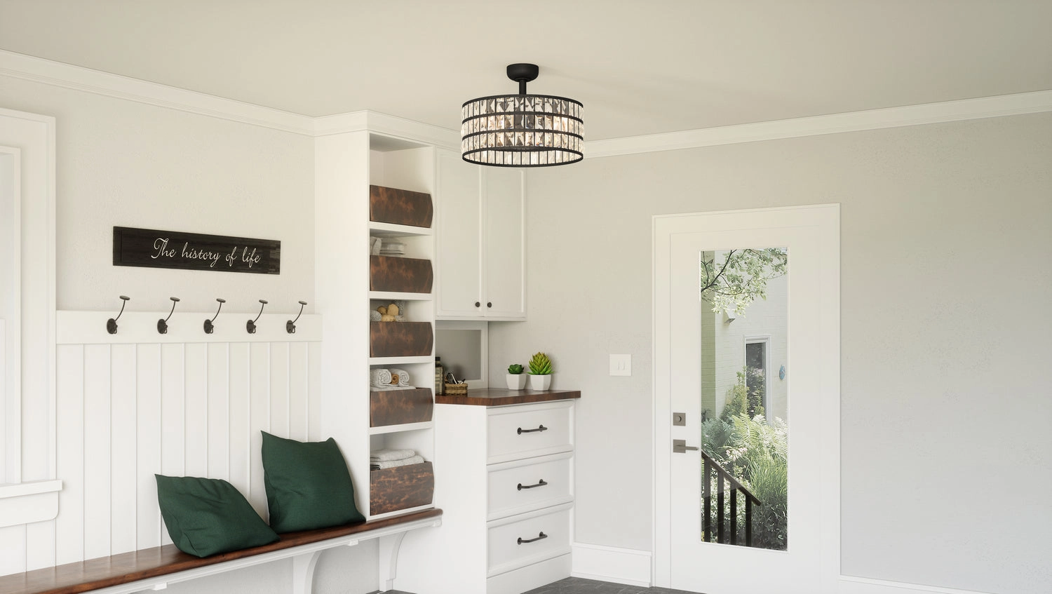 Quoizel Four Light Fandelier