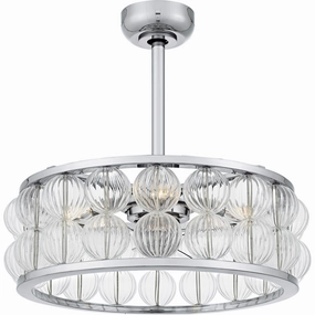 Quoizel Terrarock Fandelier | with 6W B10 chandelier ceiling fans for elegant decor