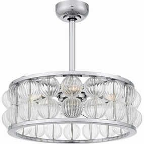 Quoizel Terrarock Fandelier | with 6W B10 Energy-efficient ceiling fan with remote