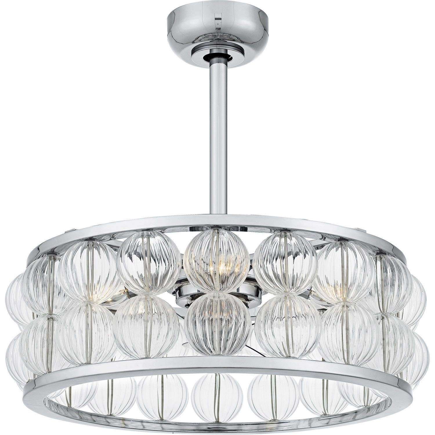 Quoizel Terrarock Fandelier | with 6W B10 chandelier ceiling fans for elegant decor