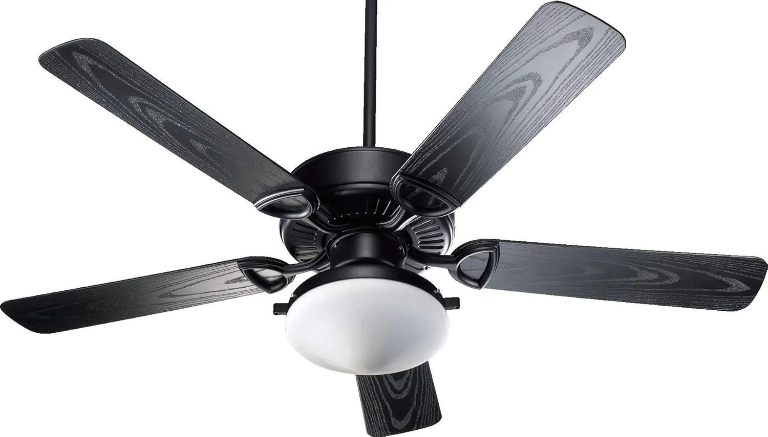 Quorum 1435255959 Transitional 52``Patio Fan from Estate Patio Collection in Black Finish, Fan with safety blade design