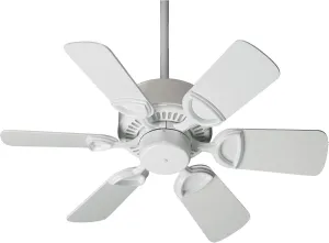 Quorum 43306-6 Protruding Mount, 6 White Blades Ceiling fan, White Fan with safety blade design