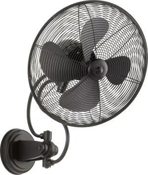 Quorum Piazza Indoor/Outdoor Patio Oscillating Wall Fan with Wall Control portable table and wall fans for home use