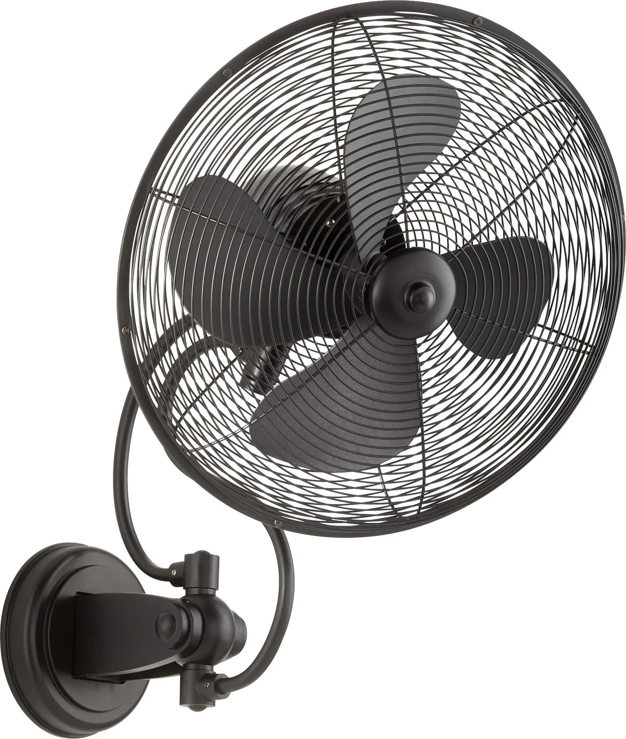 Quorum Piazza Indoor/Outdoor Patio Oscillating Wall Fan with Wall Control portable table and wall fans for home use