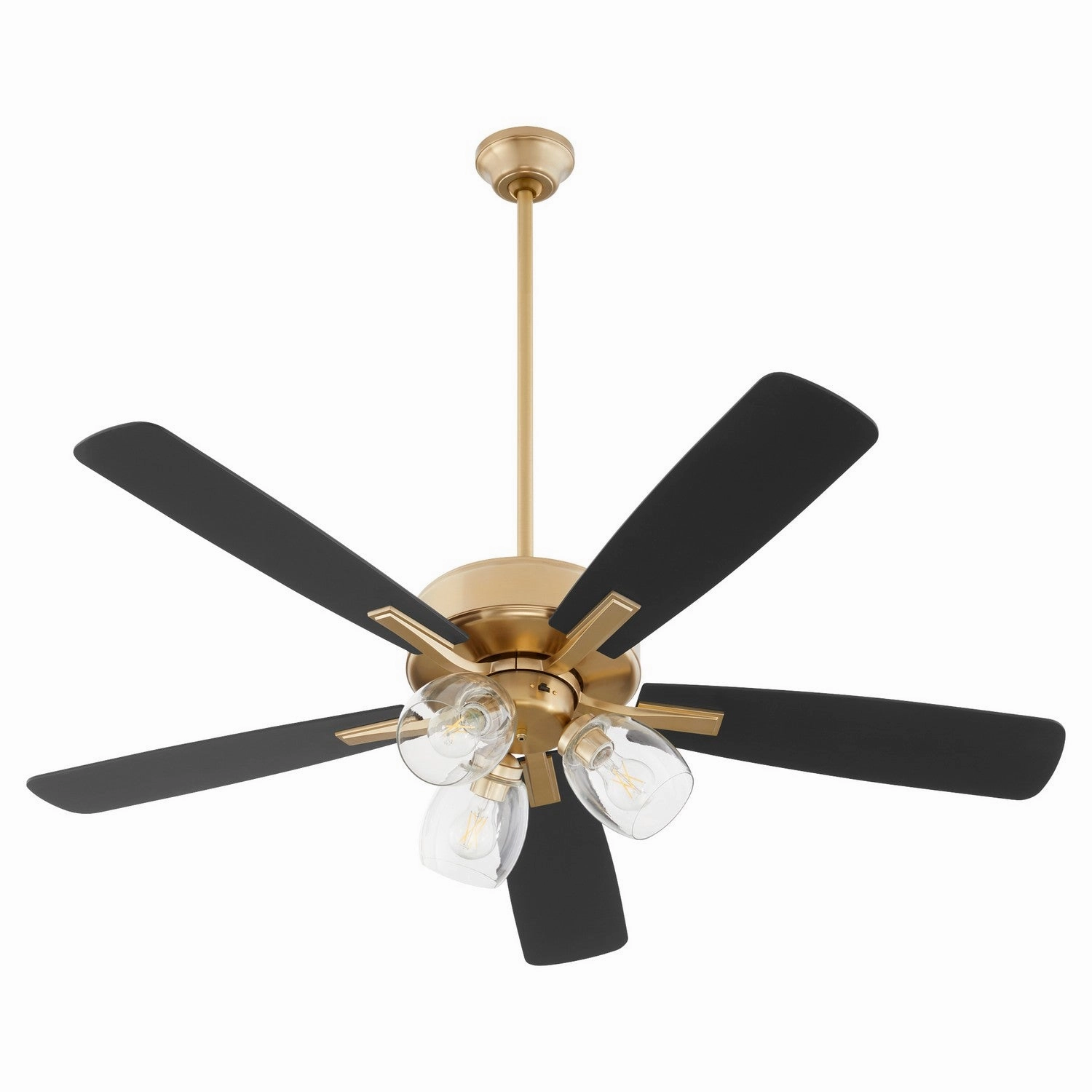 Quorum Ovation | Indoor Ceiling Fan with 7W A19 & 3 speed pull chain