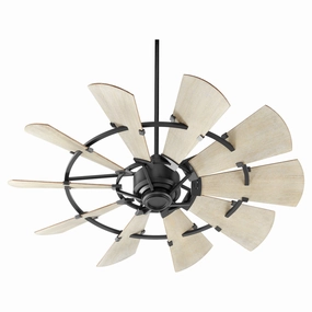 Quorum Windmill Indoor DC Farmhouse Ceiling Fan with Remote compact indoor fans for apartment use