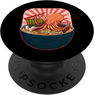 Ramen Octopus for Fans of Japanese Cuisine and Culture PopSockets Swappable PopGrip Octopus-shaped decorative fan