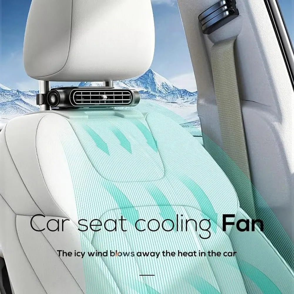 Rear Facing Car Seat Fan,Car Fan for Driver and Passenger's Seat,Ventilation Seat Car Fans,3 Adjustable Wind Speeds Carseat Fans,Back Seat Cooling for All Cars Vehicle Jeep Van Rv Truck(Black,Battery