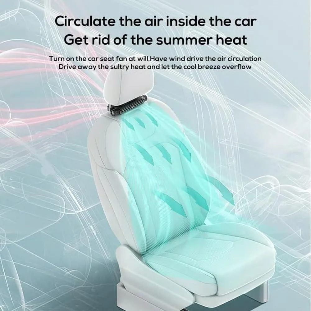 Rear Facing Car Seat Fan,Car Fan for Driver and Passenger's Seat,Ventilation Seat Car Fans,3 Adjustable Wind Speeds Carseat Fans,Back Seat Cooling for All Cars Vehicle Jeep Van Rv Truck(Black,Battery