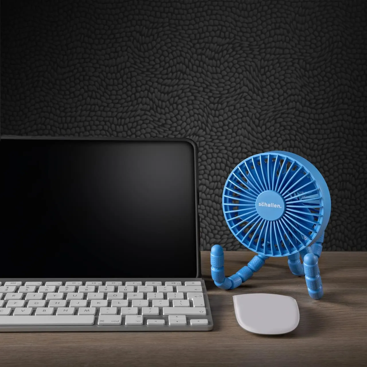 Rechargeable 4 Way Portable Lightweight Fan for Pram Fan, Car Seat, Desk, Office, Travel Fans | Clip on, Handheld, Tripod & Phone Holder (Blue)