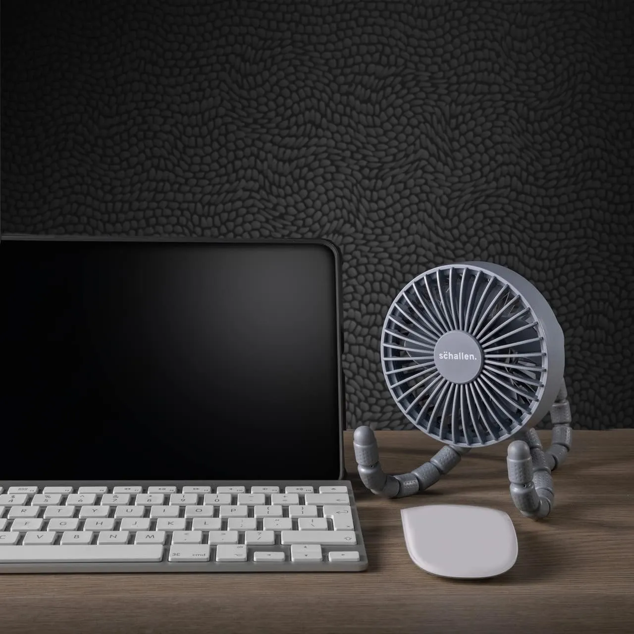 Rechargeable 4 Way Portable Lightweight Fan for Pram Fan, Car Seat, Desk, Office, Travel Fans | Clip on, Handheld, Tripod & Phone Holder (Grey)