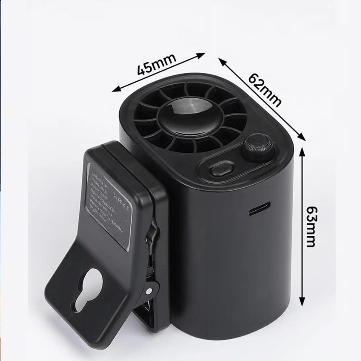 Rechargeable Car Clip on Fan with LED Display Portable, 360 Rotate Clip on Battery Operated Small Personal Portable Cooling Fans, Strong Wind Ultra Quiet for Car Seat Crib Travel(White)