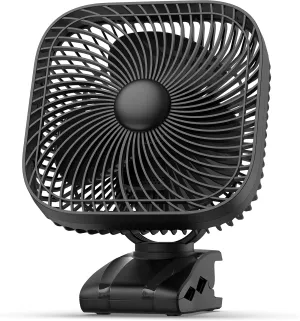 Rechargeable Portable Fan with Light, 8-inch Battery Operated Clip on, 20000mAh 78 Hours Work Time, Quiet, Strong Airflow USB, 4 Speeds Personal, Ideal for Outdoor Camping Hurricane 360-degree rotating fan for home use