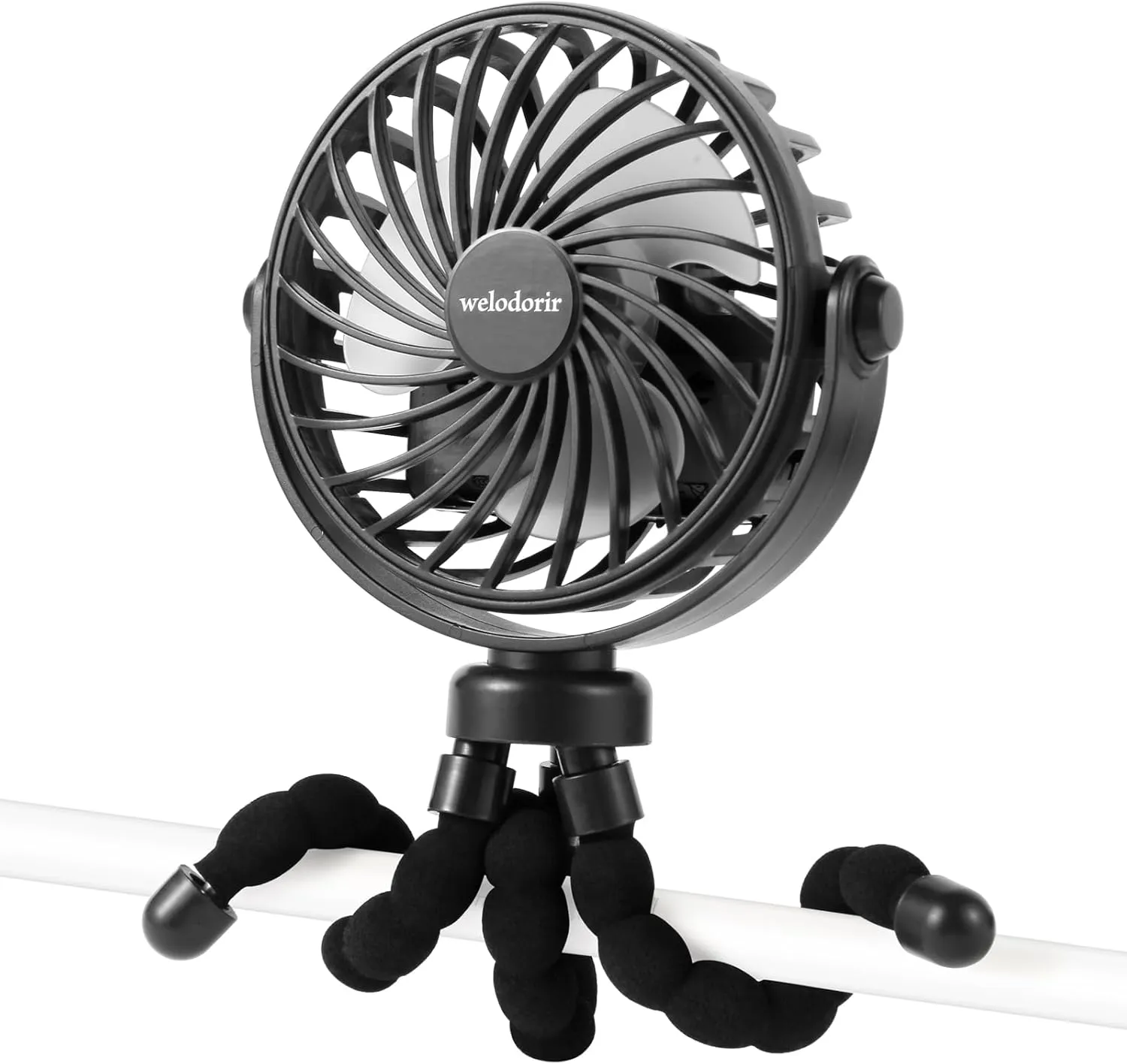 Rechargeable Stroller Fan Portable USB Small Handheld Mini Car Seat Clip On Fan With Flexible Tripod 3 Speed 360 Rotate for Push Chair Crib Office Treadmill Bike and Travel 360-degree rotating fan for home use