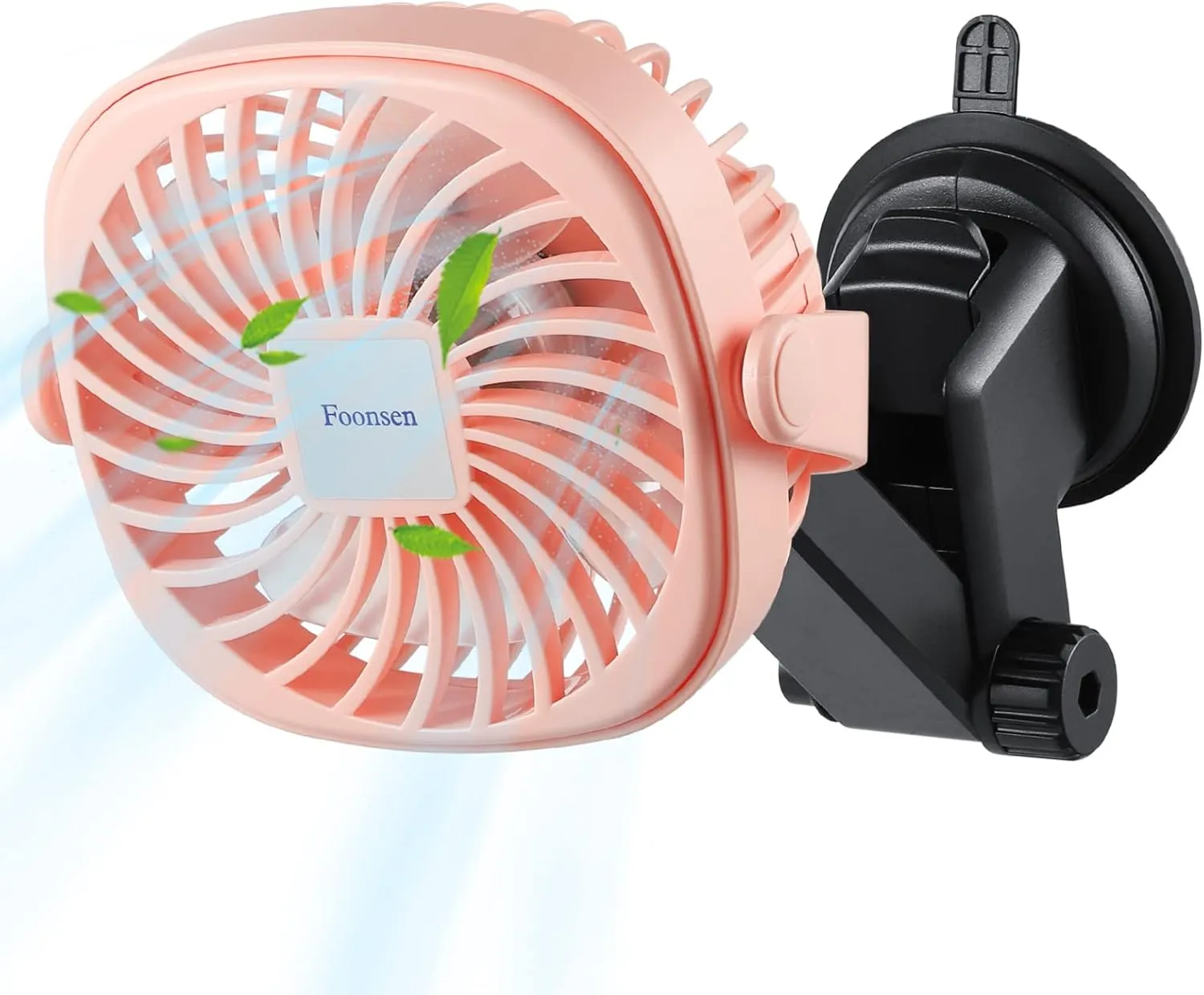 Rechargeable USB Stroller Fan, Portable Car and Desk Fan, Flexible Tripod Clip on Bed, Bike, and Crib, Battery Powered Pink