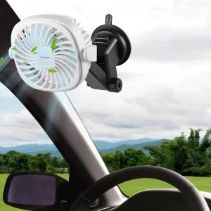Rechargeable USB Stroller Fan, Portable Car and Desk Fan, Flexible Tripod Clip on Bed, Bike, and Crib, Battery Powered White Octopus-shaped decorative fan