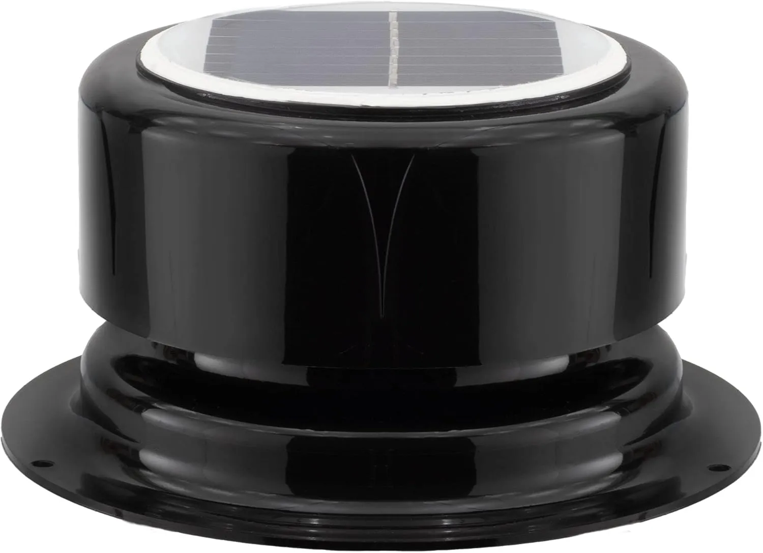 RecPro RV Solar Ventilation Fan | Solar Powered Ceiling Vent with Fan | For RV, Marine, Camper, Shed, Trailer (Black)