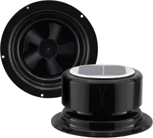 RecPro RV Solar Ventilation Fan | Solar Powered Ceiling Vent with Fan | For RV, Marine, Camper, Shed, Trailer (Black) Solar-powered car fan for ventilation