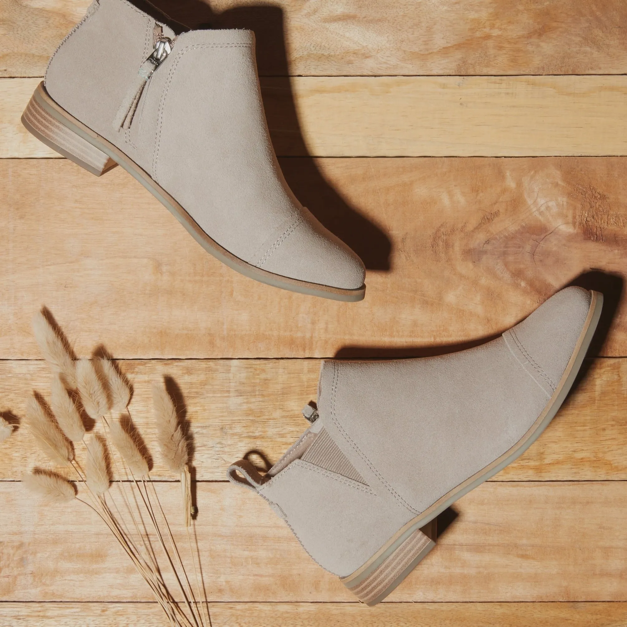 Reese Taupe Suede Ankle Boot