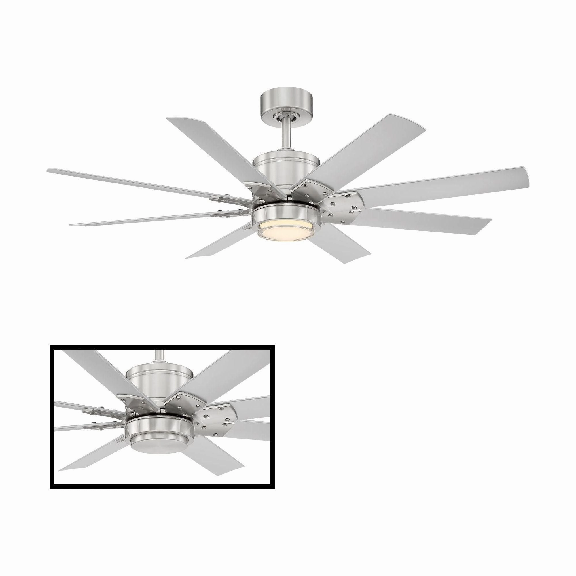 Renegade Indoor/Outdoor 8-Blade 52" Smart Ceiling Fan with LED Light Kit and Remote Control