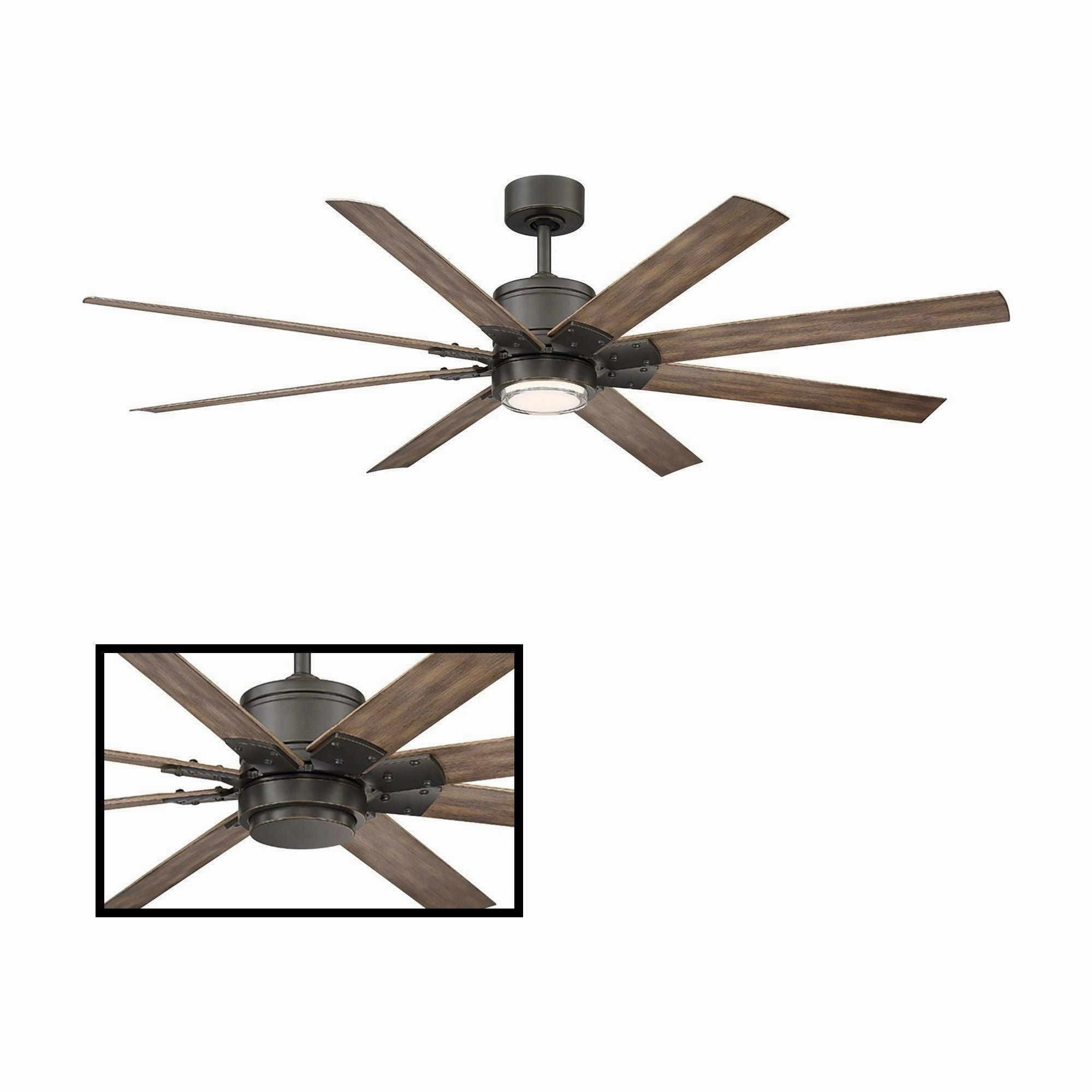 Renegade Indoor/Outdoor 8-Blade 52" Smart Ceiling Fan with LED Light Kit and Remote Control