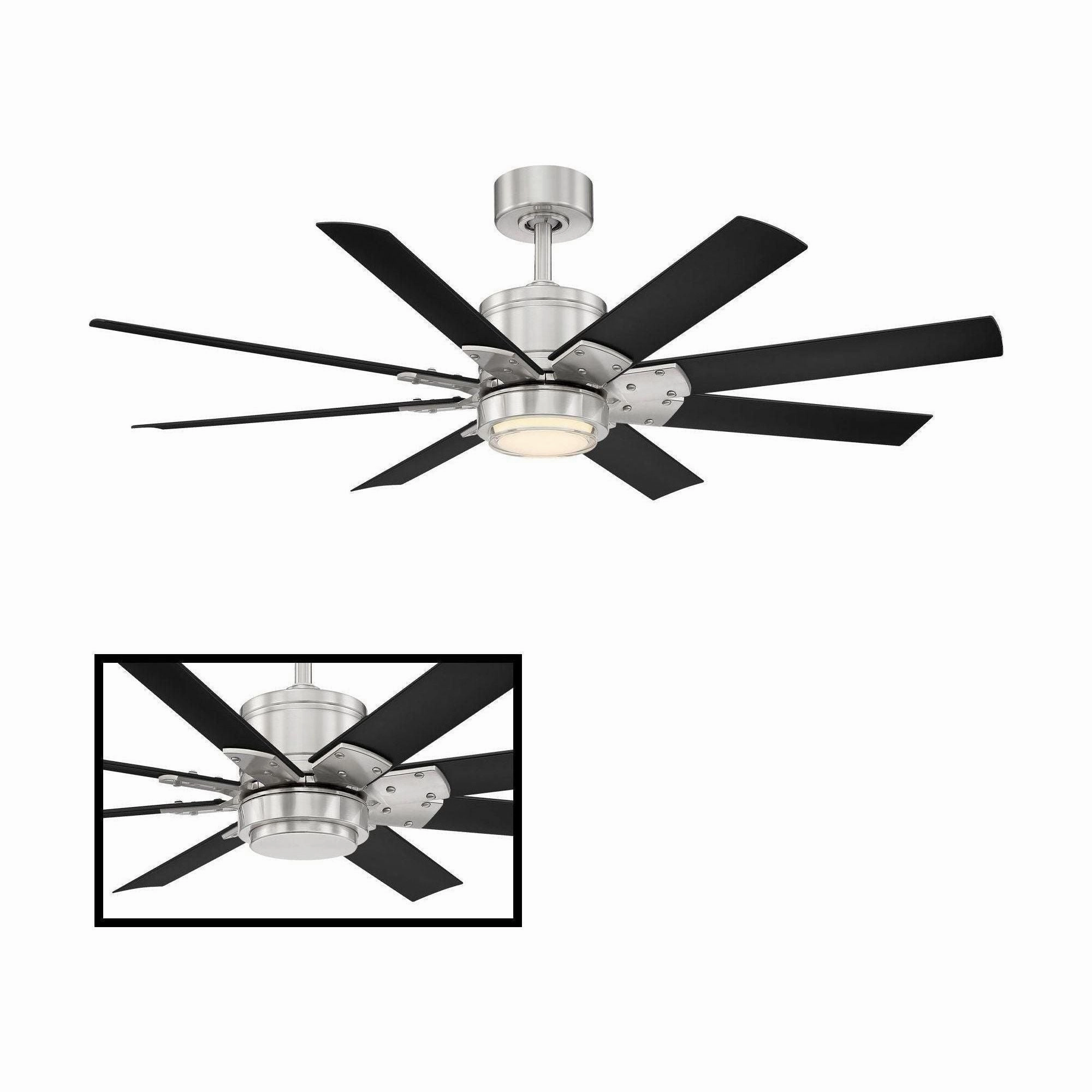 Renegade Indoor/Outdoor 8-Blade 52" Smart Ceiling Fan with LED Light Kit and Remote Control